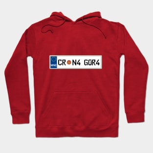 Montenegro car registration plate Hoodie